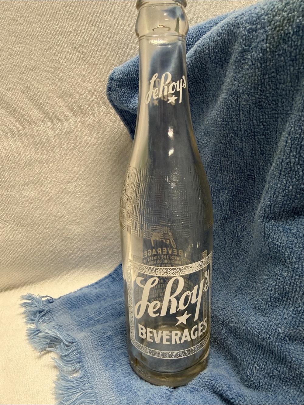 Leroy’s Beverages.  8 oz. Clovis New Mexico.  1950s Soda Pop